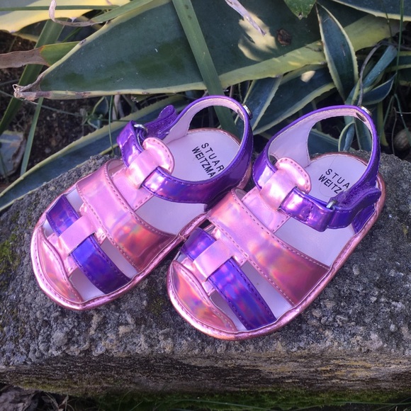 Stuart Weiztman Purple and Pink Sandals - Picture 2 of 3